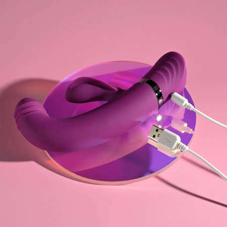 Playboy Pleasure Tap That Vibrator Purple - 9-Speed Curved Silicone Model