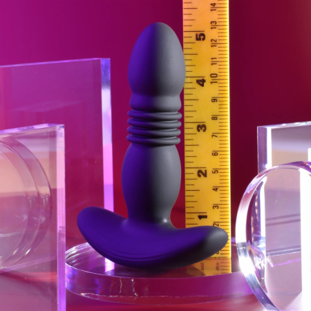 Playboy Pleasure Trust The Thrust Remote Silicone Plug Black 5.4in