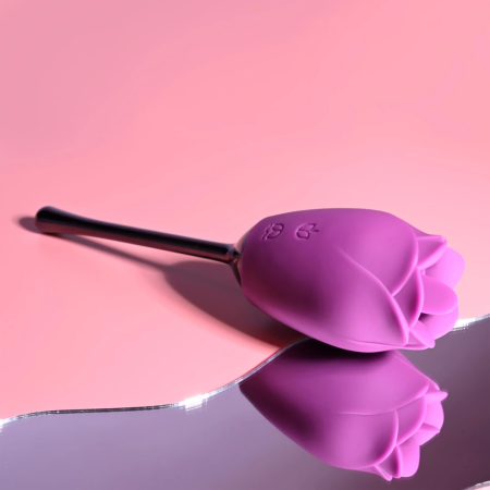 Playboy Pleasure Petal Vibrator Wild Astor - Rose-Shaped Silicone Device