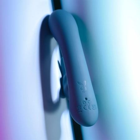 Playboy Lil Rabbit Deep Teal Dual Motor Compact Silicone Massager