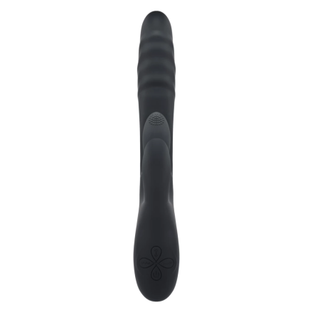 Playboy Pleasure Rapid Rabbit Black - Multi-Action Intimate Device, 10"