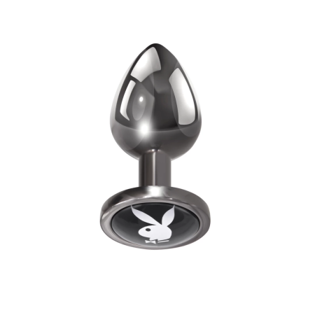 Playboy Pleasure Tux Small Aluminum Plug with Iconic Bunny Base