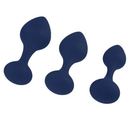 Playboy Pleasure Tail Trainer 3-Piece Intimate Silicone Set Navy