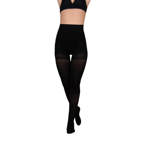 Bye Bra Total Push Up 100 Tights Black M - Italian Microfiber Support