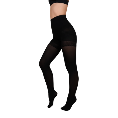 Bye Bra Total Push Up 100 Black S - Sculpting Microfiber Tights