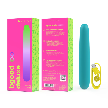 B Swish Bgood Infinite Deluxe Rechargeable Silicone Massager 18cm Pink