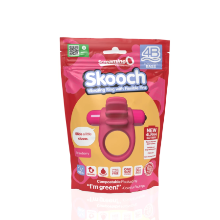 The Screaming O 4B Skooch Intimate Ring Strawberry Silicone