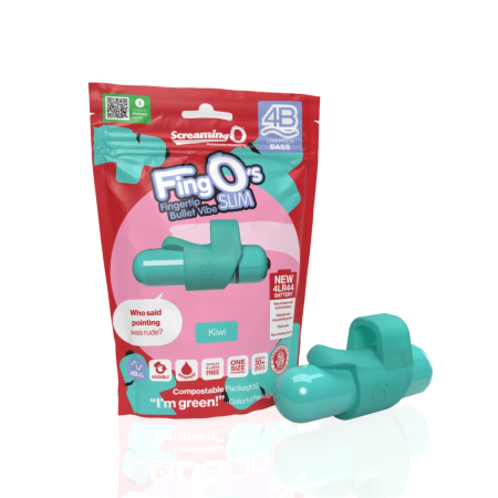The Screaming O 4B FingO Slim Kiwi - Finger Vibration System, Waterproof