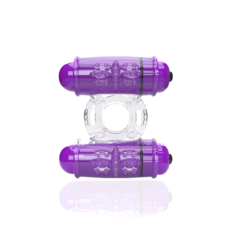 The Screaming O 4B Double Wammy Grape Dual Action Vibrating Ring