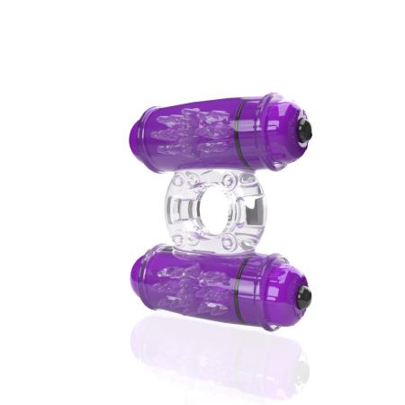 The Screaming O 4B Double Wammy Grape Dual Action Vibrating Ring