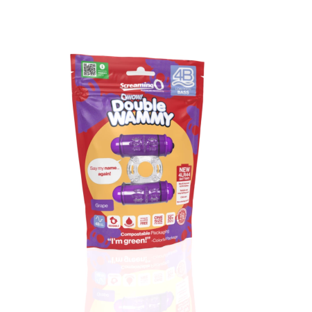 The Screaming O 4B Double Wammy Grape Dual Action Vibrating Ring
