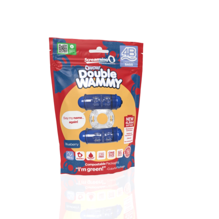 The Screaming O 4B Double Wammy Blueberry Dual Motor Intimate Ring