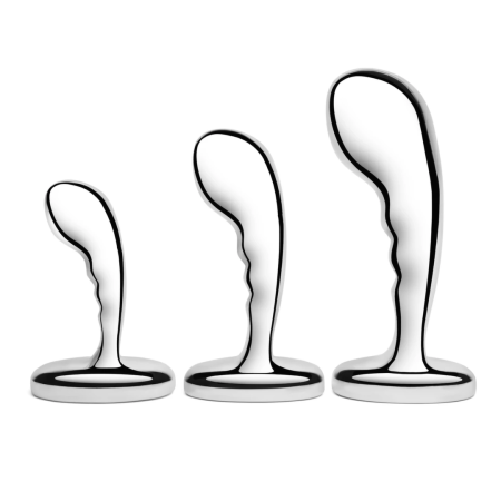 b-Vibe Stainless Steel Training Set - 3-Piece Prostate Plug Kit