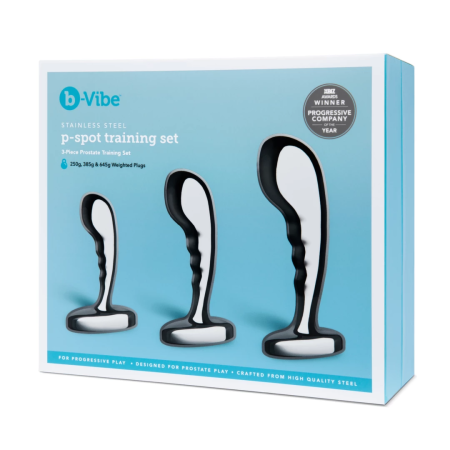 b-Vibe Stainless Steel Training Set - 3-Piece Prostate Plug Kit