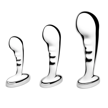 b-Vibe Stainless Steel Training Set - 3-Piece Prostate Plug Kit