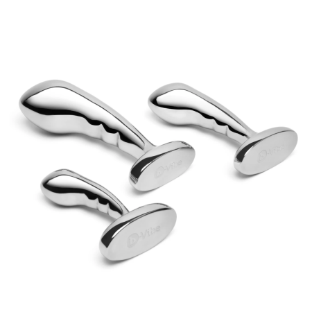 b-Vibe Stainless Steel Training Set - 3-Piece Prostate Plug Kit