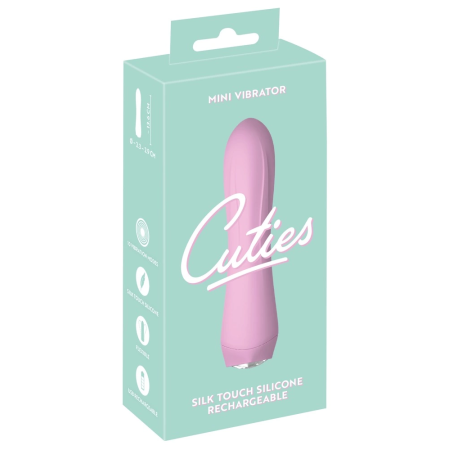 Cuties 4th Gen Mini Vibrator Rose - Compact Silicone Model, 10 Modes
