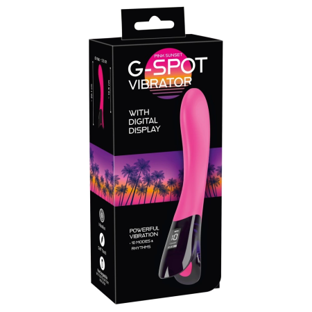 You2Toys Pink Sunset G-Spot Vibrator Digital Display Silicone 20cm