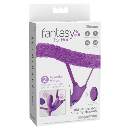 Fantasy For Her Ultimate Butterfly Intimate Wearable Vibrator, Pink