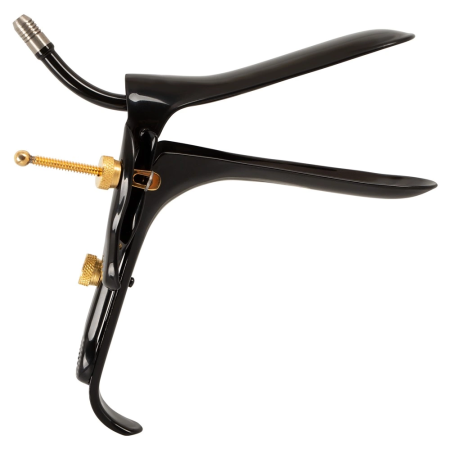 Fetish Collection Speculum Air & Liquid Tube Black-Gold 15cm Steel
