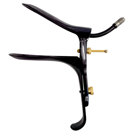 Fetish Collection Speculum Air & Liquid Tube Black-Gold 15cm Steel