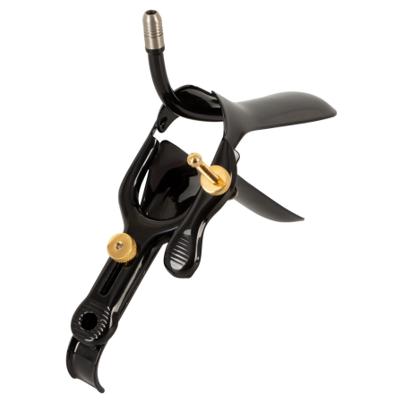 Fetish Collection Speculum Air & Liquid Tube Black-Gold 15cm Steel