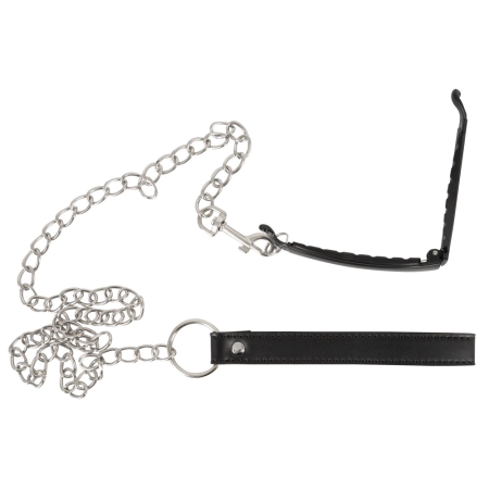 Bad Kitty Adjustable Intimate Clamp with Detachable Chain Leash, Black
