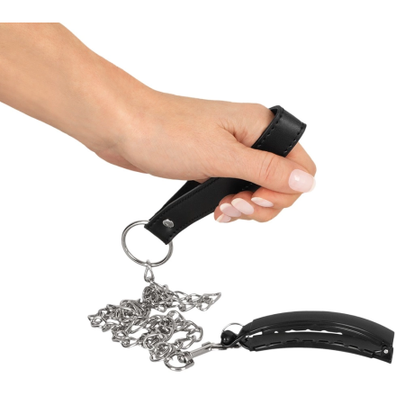 Bad Kitty Adjustable Intimate Clamp with Detachable Chain Leash, Black