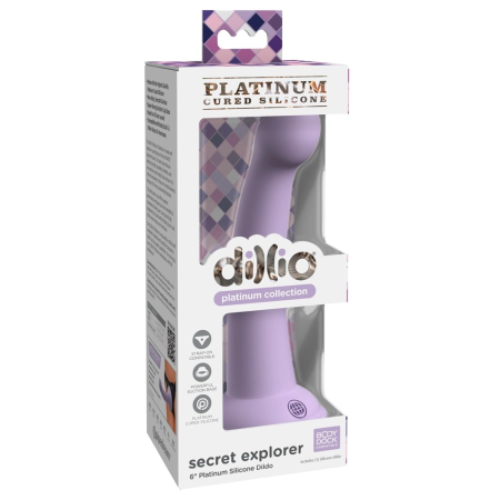 Dillio Platinum Secret Explorer Intimate Device Purple 17.2cm