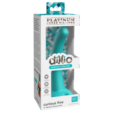 Dillio Platinum Curious Five Teal 14.6cm Silicone Intimate Device