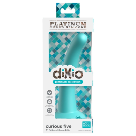 Dillio Platinum Curious Five Teal 14.6cm Silicone Intimate Device