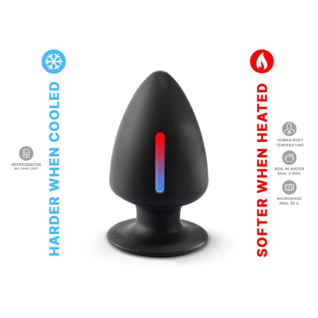 SilexD Premium Silicone Plug L - Temperature Play, 13 cm, Black