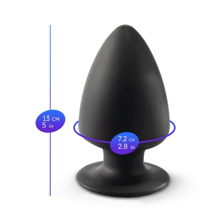 SilexD Premium Silicone Plug L - Temperature Play, 13 cm, Black