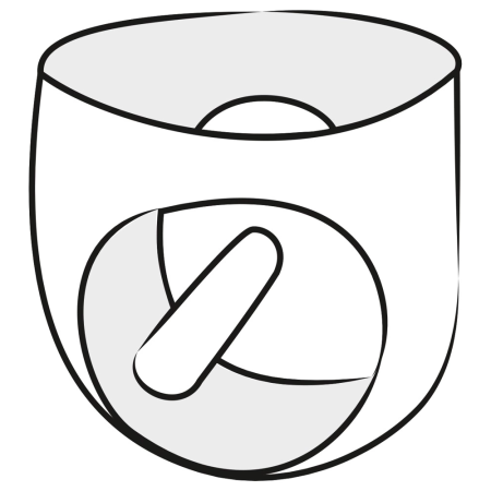 LateX Men's Latex Briefs Black M/L with Integrated Insertable Element