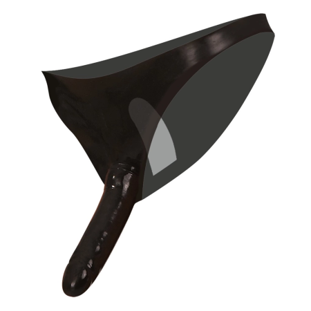 LateX Briefs Black S-L with Dual Silicone Extensions