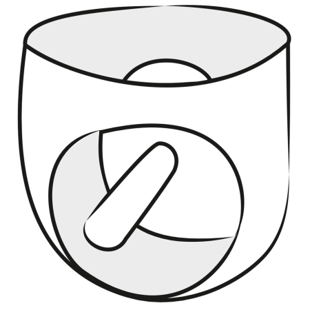 LateX Men's Latex Briefs M with Integrated Anatomic Insert, Black