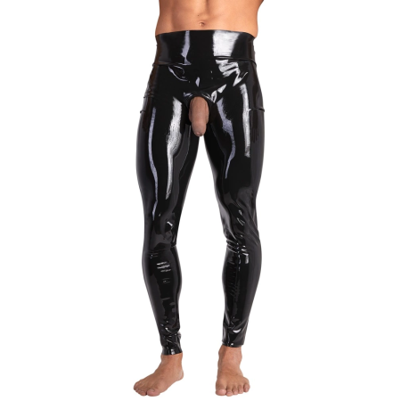 LateX Men's Latex Leggings M with Shiny Finish and Special Opening