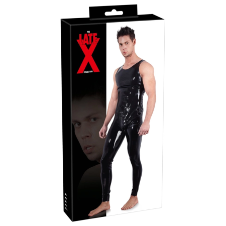LateX Men's Anatomic Latex Jumpsuit 2XL with Front Zipper
