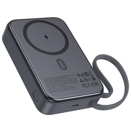 Išorinė baterija Hoco Q44A 45W Magnetic 20000mAh juoda