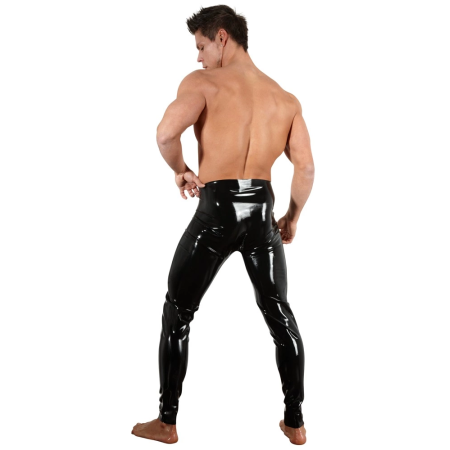 LateX Classic Black Latex Leggings XL with 3-Way Zipper