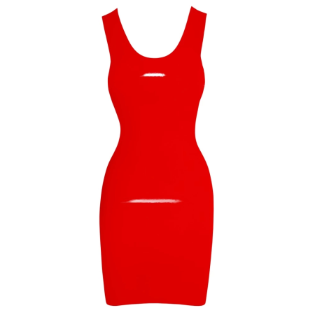 LateX Red Sleeveless Latex Dress M - Classic Fit, 0.4 mm Thickness