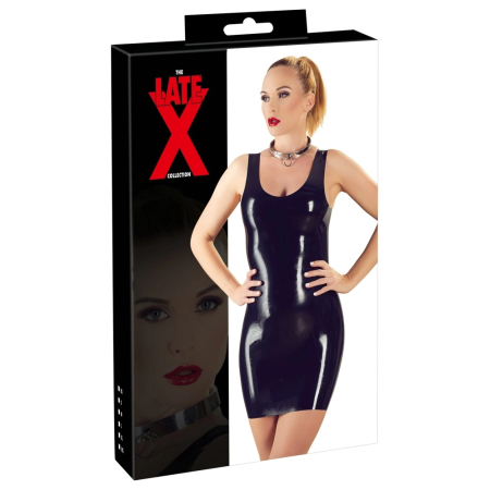 Cottelli Collection Latex Mini Dress S Black - Sleek Sleeveless Fit