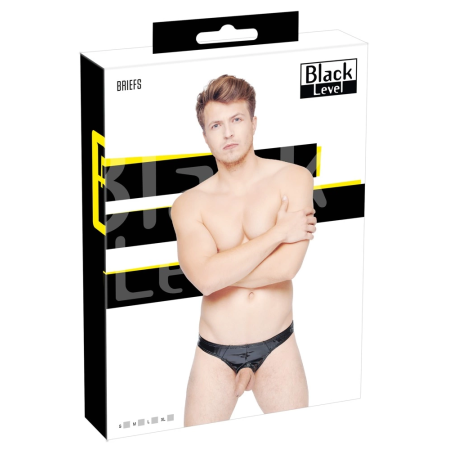 Black Level Vinyl Briefs Showmaster L - Shiny Bi-Elastic Finish