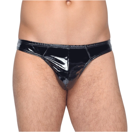 Black Level Men's Rio XL Shiny Bi-Elastic Vinyl Briefs