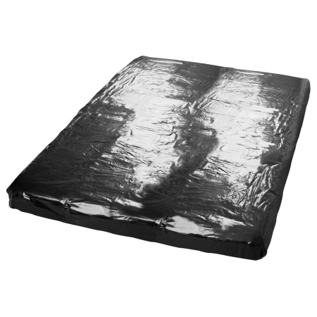 You2Toys Vinyl Fitted Sheet Black 160x200 cm Waterproof Cover