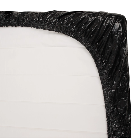 You2Toys Vinyl Fitted Sheet Black 160x200 cm Waterproof Cover