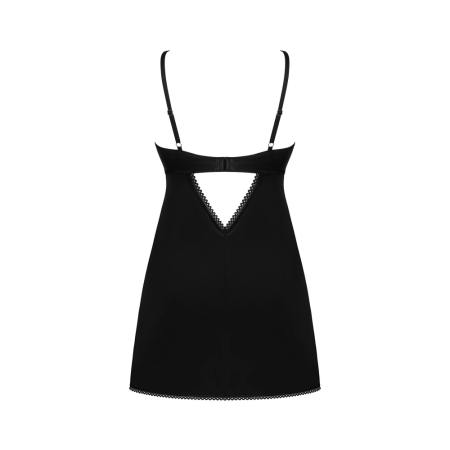 Obsessive Rosenty Elegant Mesh Dress Set M/L Black Floral Design