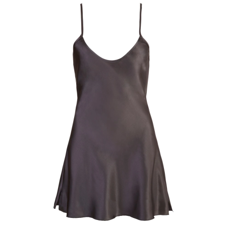 Cottelli Collection Satin Chemise Black L Adjustable Straps