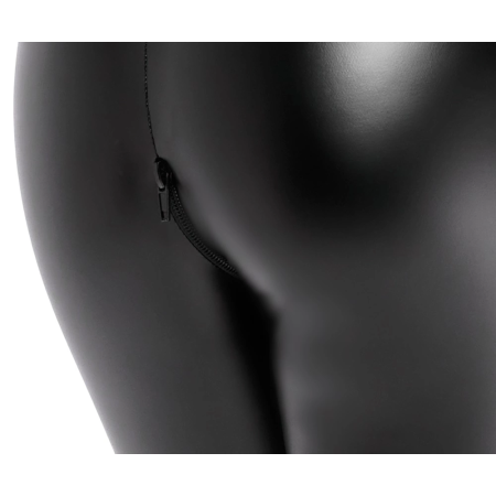 Noir Handmade L Jumpsuit Flock Print - Black Powerwetlook & Tulle