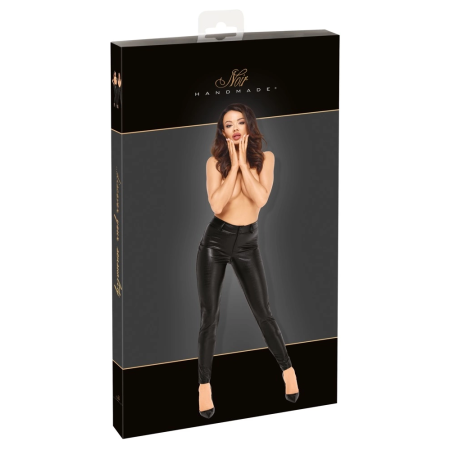 Noir Handmade Trousers Snake M Matte Snakeskin Slim-Fit Pants